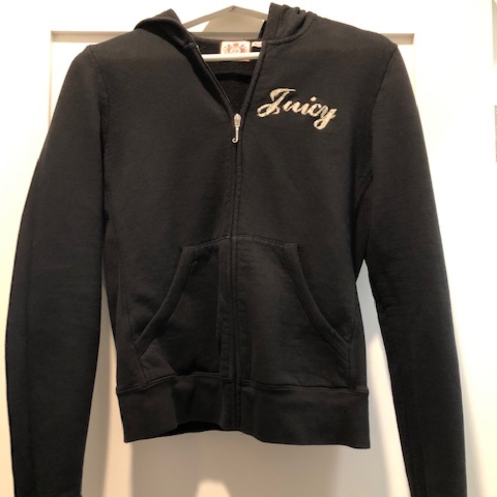 Vintage Juicy Couture Sequin Detail Zip Hoodie